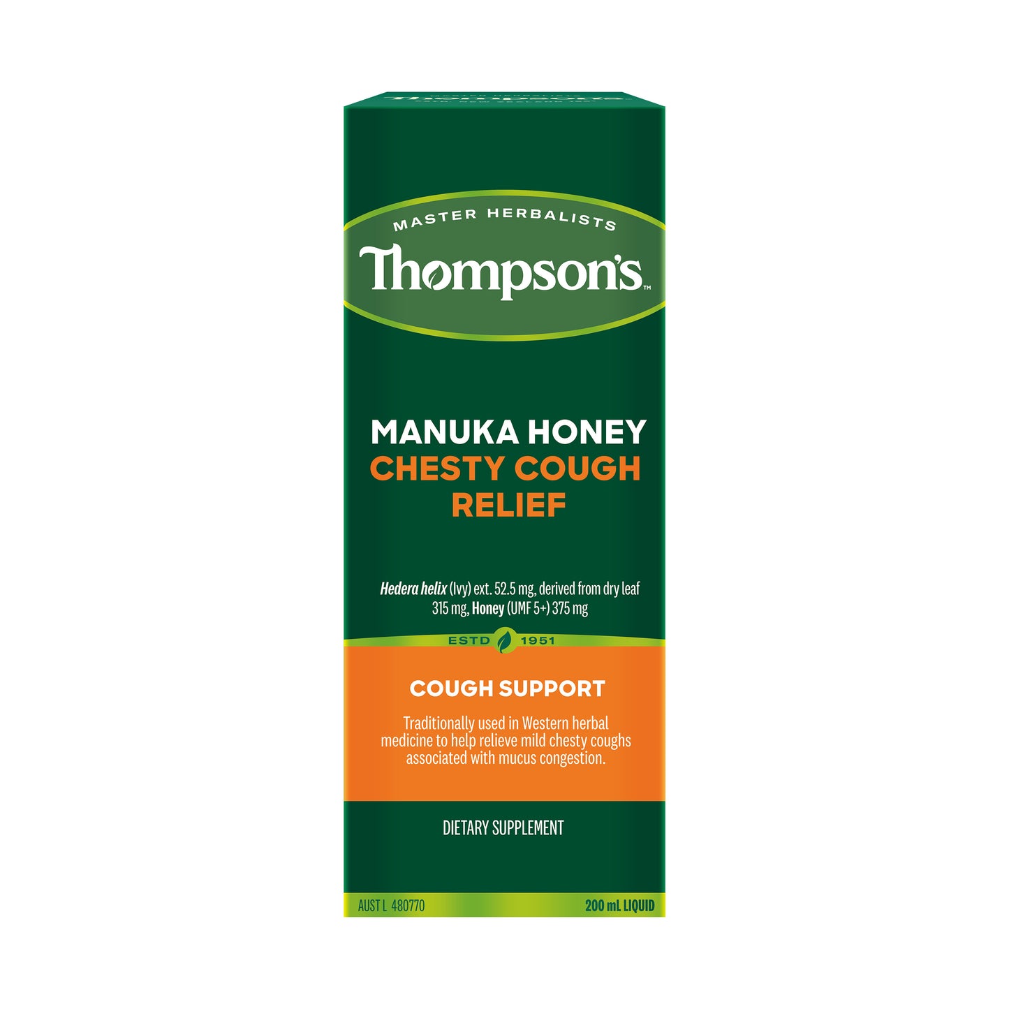 Thompson's Manuka Honey Chesty Cough Relief 200ml