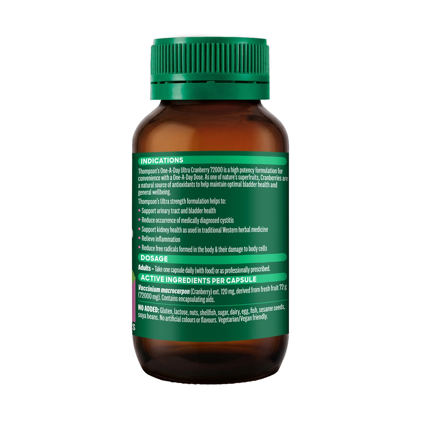 Thompson's One-A-Day Ultra Cranberry 72000 60 capsules